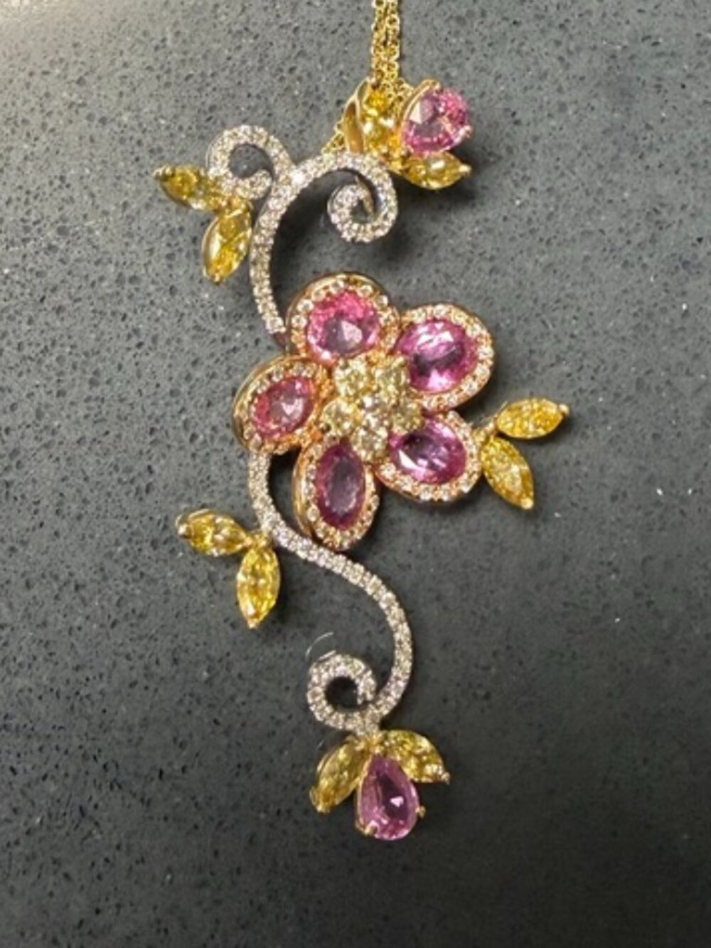 Women's Diamond and Gemstone Necklace